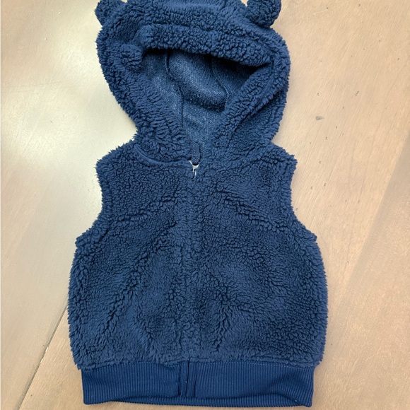 Carter's Other - Carter's Navy Blue Fleece Hooded Vest,  3M